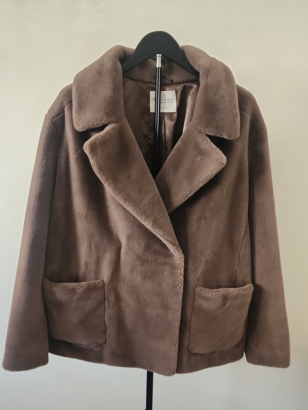 Velvet by Graham & Spencer Brown Faux Fur Teddy Jacket Coat - Picture 2 of 11